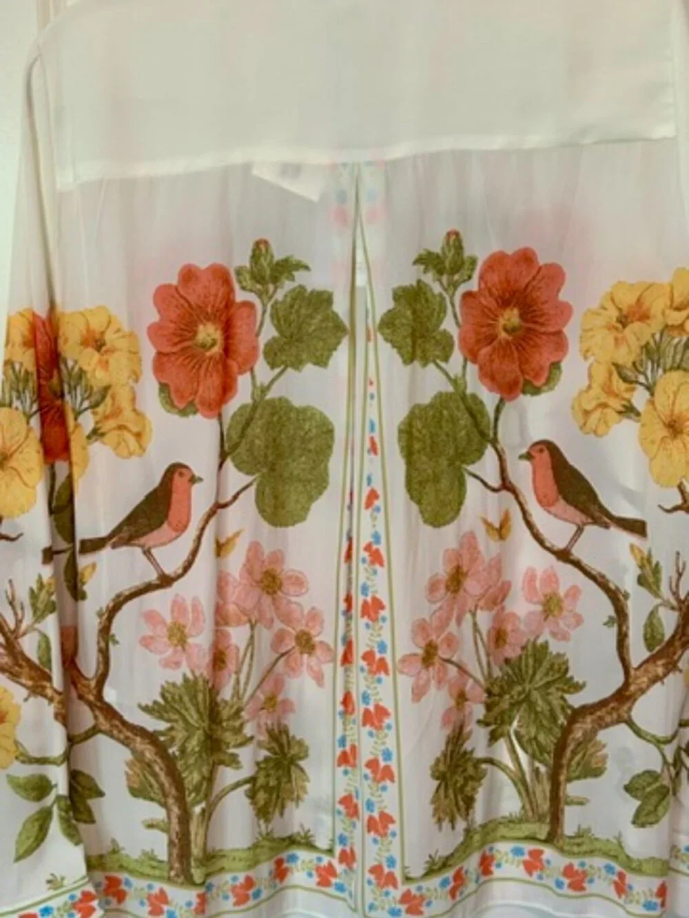 Rose + Olive Bird Floral Blouse NWT Cottagecore Button Up Sz M - Picture 2 of 5